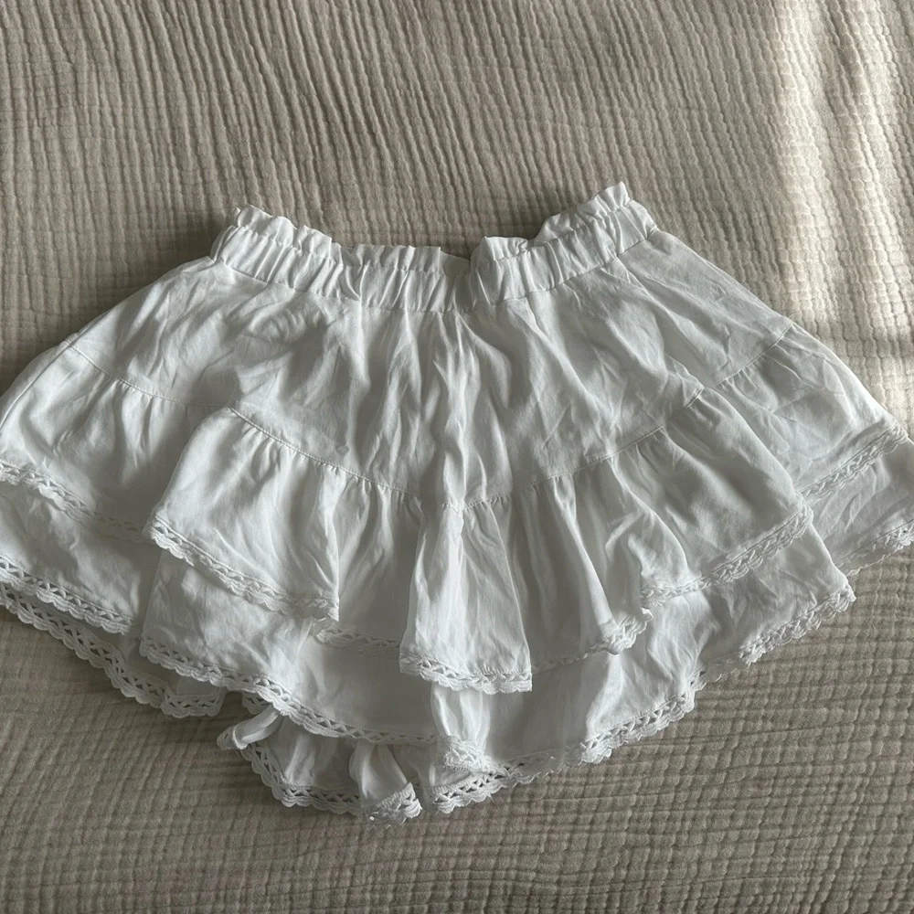 White Ruffled Skort - Picture 1 of 4